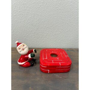 Vintage 1950s Holt Howard Santa Candle Climber Candle Holder